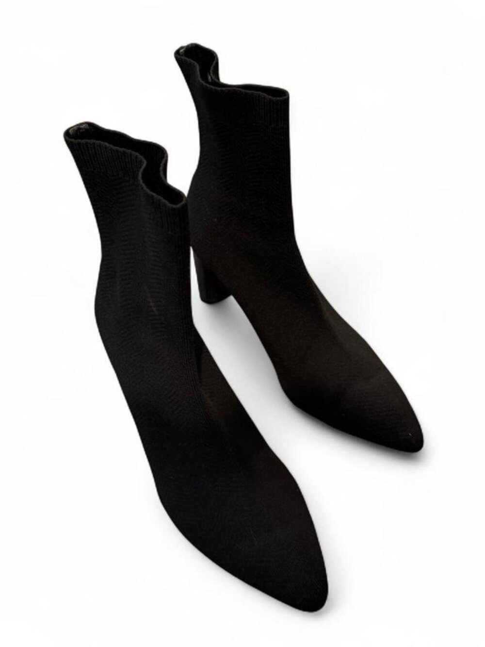 Zara black ankle boots with pointed toe